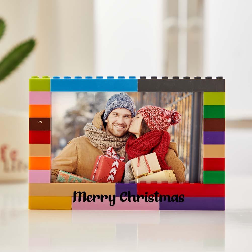 (Frame Only with Text) DIY Horizontal Rectangle Building Brick Frame Material Package Multicolor 14*10cm - Giftlab