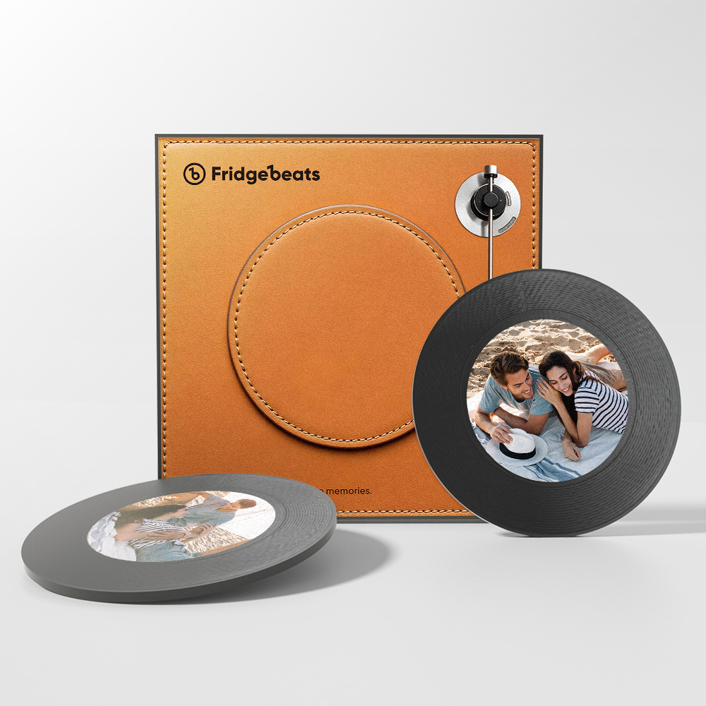 Custom Music Fridge Magnet Supports 1-6 Songs Personalized Photo Vintage Music Fridge Magnets for Boyfriend