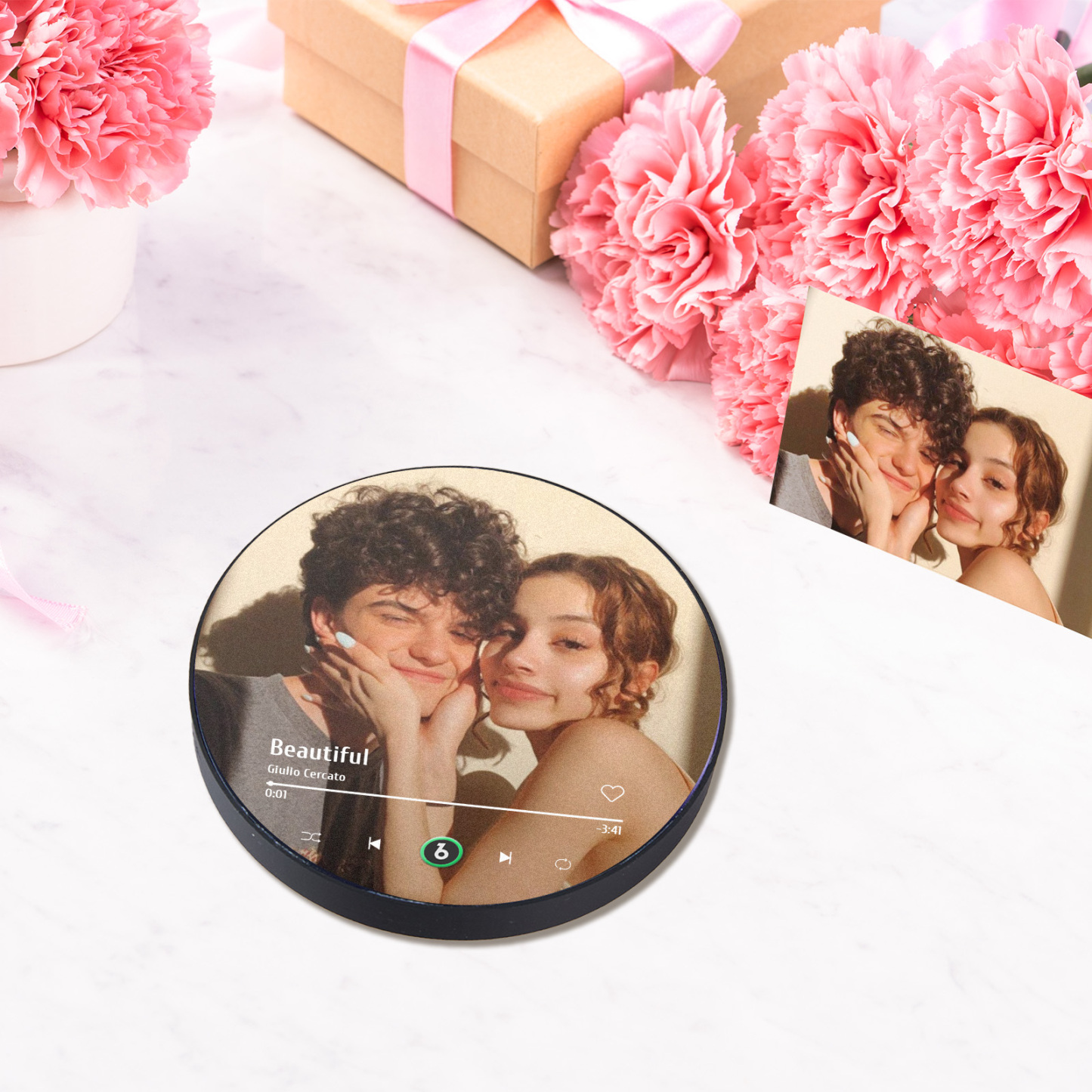 Custom Music Fridge Magnet Custom Heart Frame Album Fridge Magnet Music Wall Photo Sticker for Lover - Fridgebeats