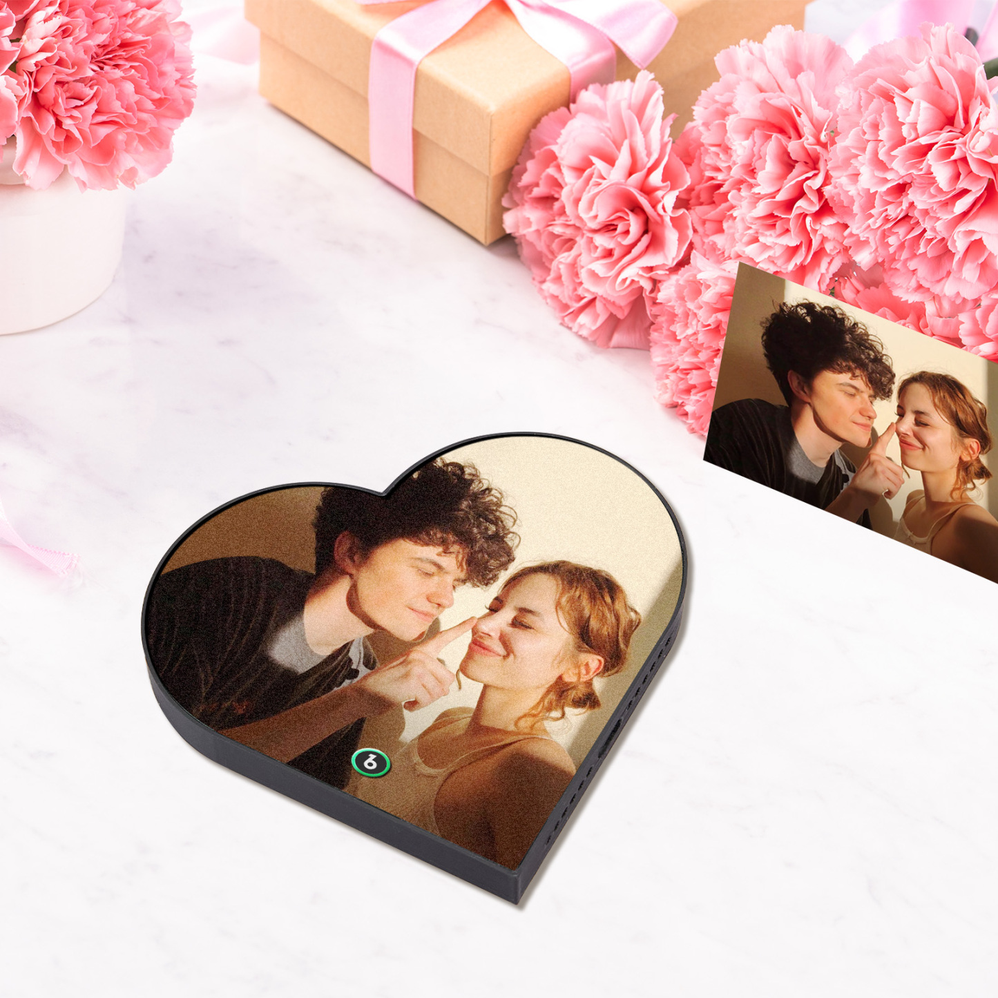 Custom Music Fridge Magnet Custom Heart Frame Album Fridge Magnet Music Wall Photo Sticker Christmas Gift for Lover - MyCustomBrickFigures