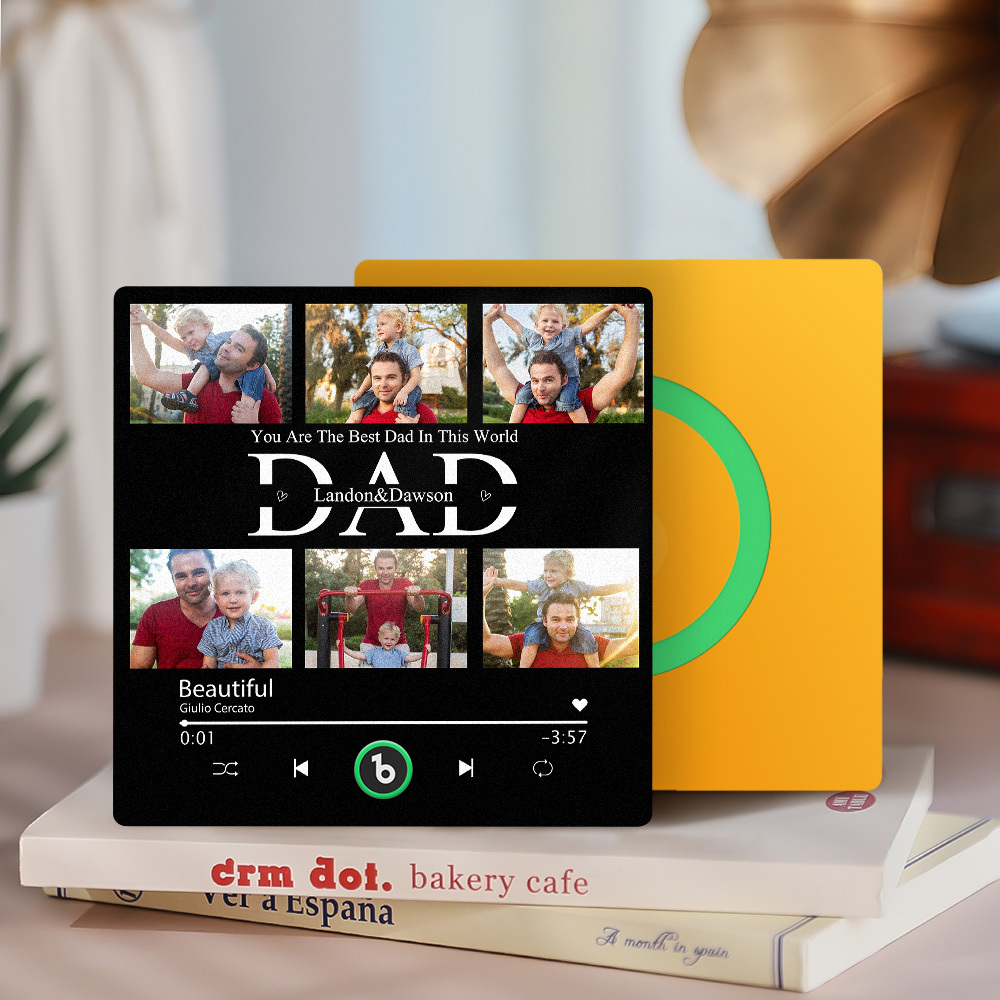 Custom Music Fridge Magnets Custom Music Fridge Magnet Colorful Frame Album Fridge Magnet Can Play Songs Gift for Couple