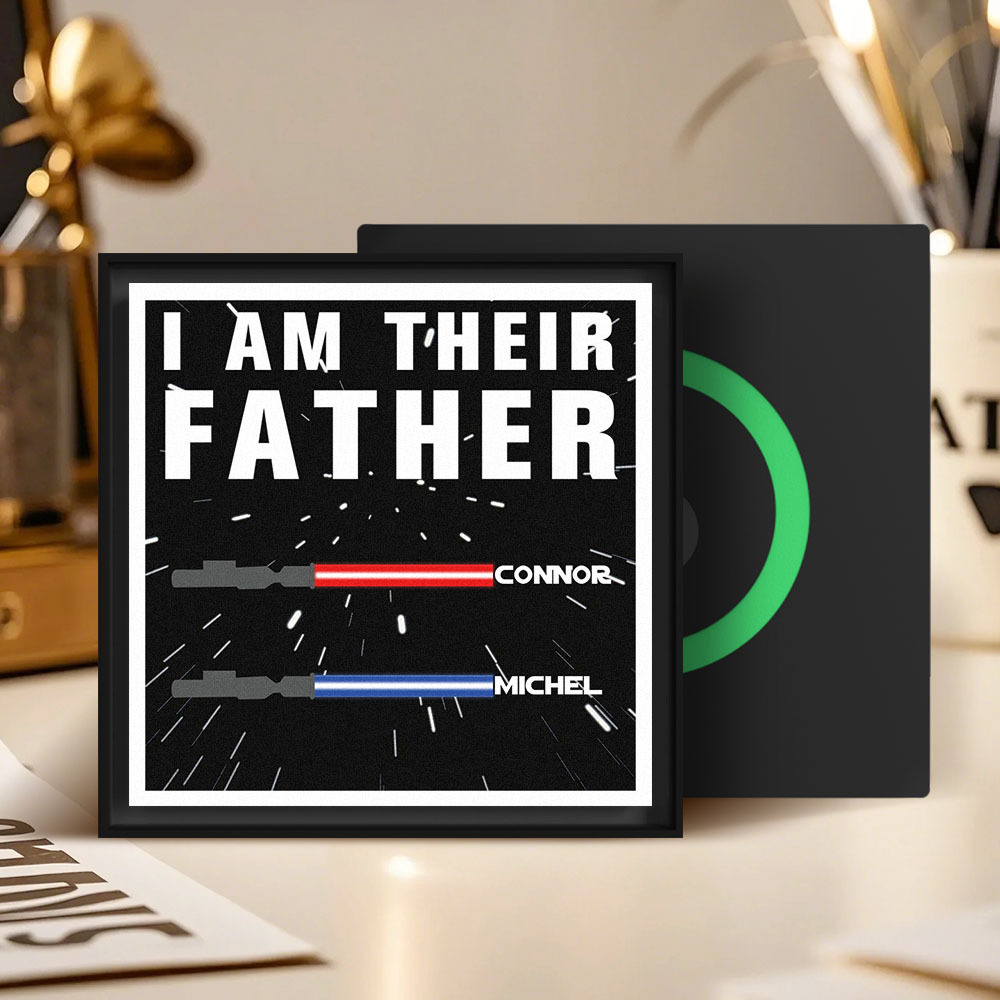 Personalized  I AM THEIR FATHER Light Saber Music Fridge Magnet Gift for Father
