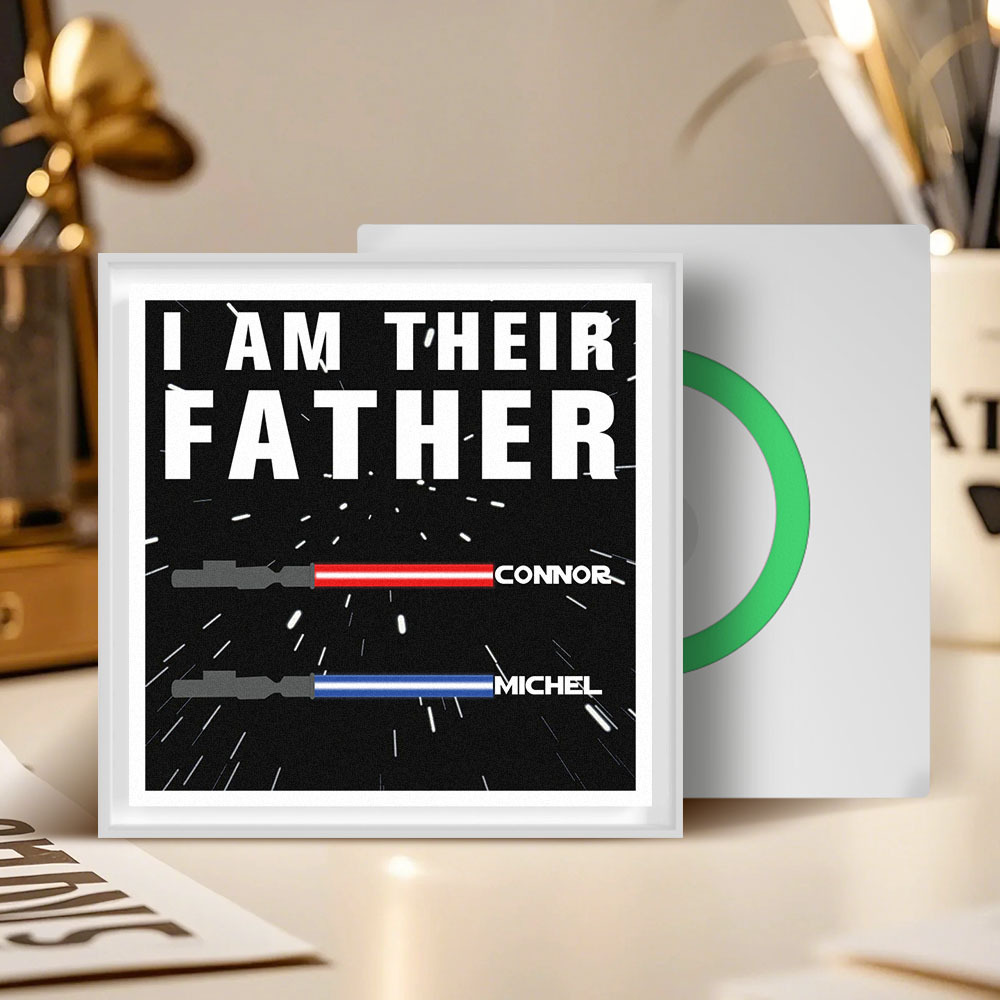 Personalized  I AM THEIR FATHER Light Saber Music Fridge Magnet Gift for Father
