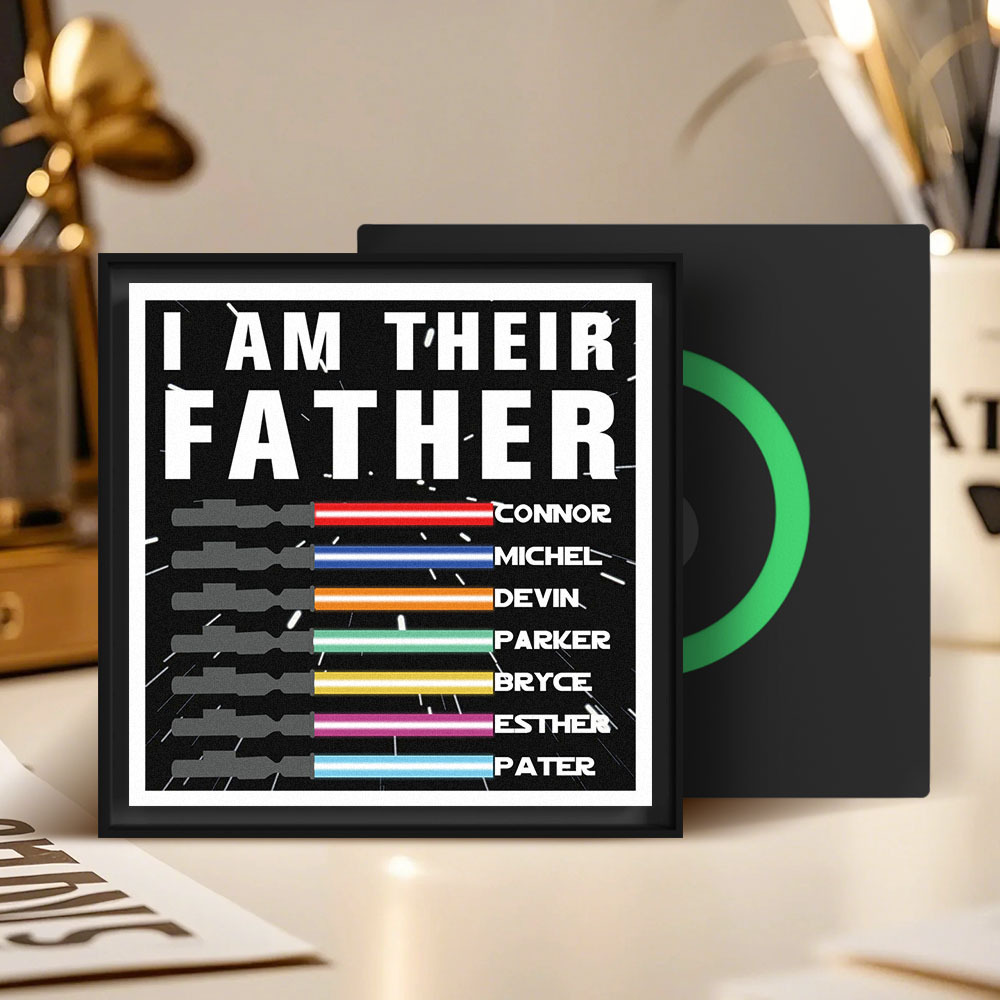 Personalized  I AM THEIR FATHER Light Saber Music Fridge Magnet Gift for Father