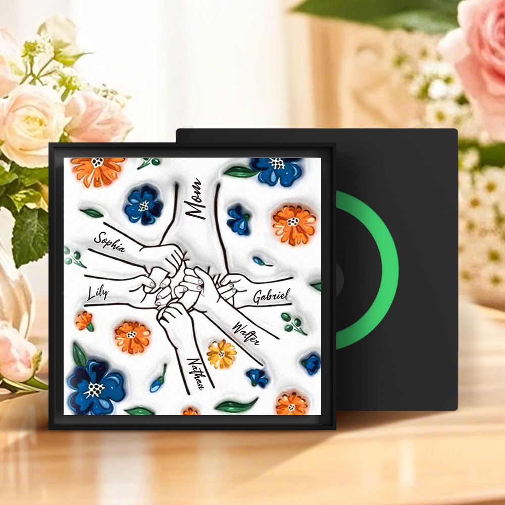 Custom Music Fridge Magnet Personalized 3D Inflated Effect Printed Fridge Magnet You Hold Our Hands Also Our Hearts Mother's Day Gift For Mom Grandma