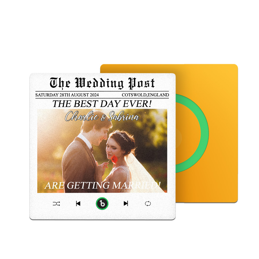Custom Music Fridge Magnets Wedding Post Colorful Frame Album Fridge Magnet Can Play Songs Wedding Gifts Anniversary Gifts - MyCustomBrickFigures