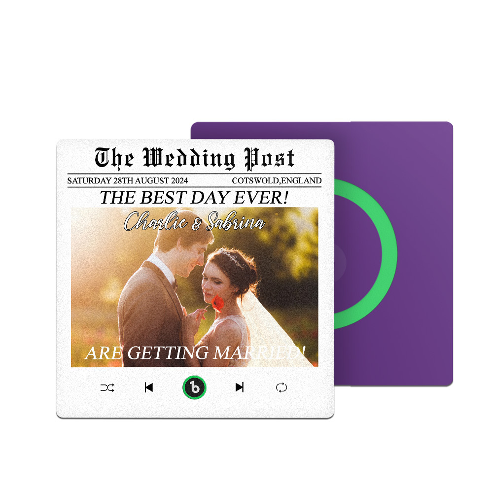 Custom Music Fridge Magnets Wedding Post Colorful Frame Album Fridge Magnet Can Play Songs Wedding Gifts Anniversary Gifts - MyCustomBrickFigures