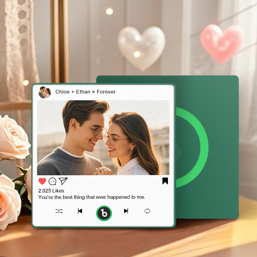 Custom Music Fridge Magnet Gifts for Her Him, Personalized Photo Gifts for Boyfriend Girlfriend Husband Wife, Unique Gift for Anniversary - MyCustomBrickFigures