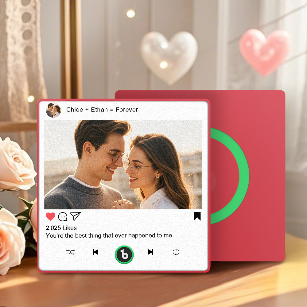 Custom Music Fridge Magnet Gifts for Her Him, Personalized Photo Gifts for Boyfriend Girlfriend Husband Wife, Unique Gift for Anniversary - MyCustomBrickFigures