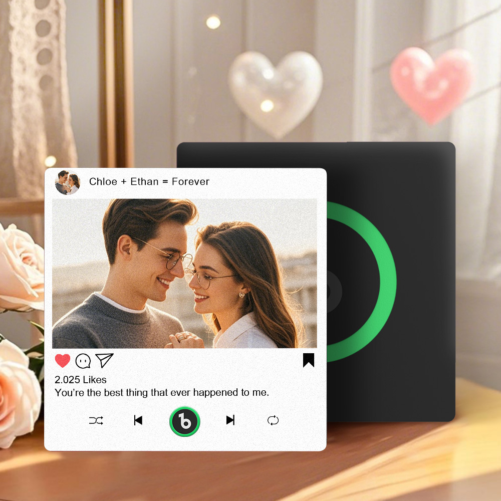 Custom Music Fridge Magnet Gifts for Her Him, Personalized Photo Gifts for Boyfriend Girlfriend Husband Wife, Unique Gift for Anniversary - MyCustomBrickFigures