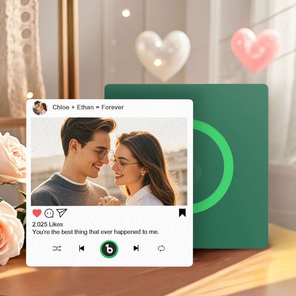 Custom Music Fridge Magnet Gifts for Her Him, Personalized Photo Gifts for Boyfriend Girlfriend Husband Wife, Unique Gift for Anniversary - MyCustomBrickFigures