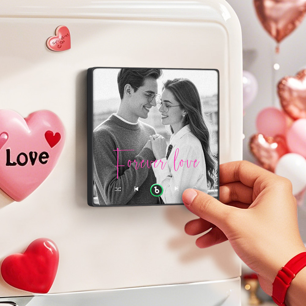 Custom Music Fridge Magnet Gifts for Her Personalized Photo Gifts for Couple Unique Gift for Anniversary Gift - MyCustomBrickFigures
