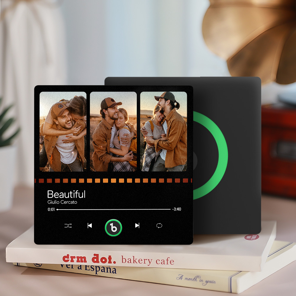 Custom Music Fridge Magnet with Photo Personalized Music Refrigerator Magnet Song Album Cover for Music Lovers - MyCustomBrickFigures