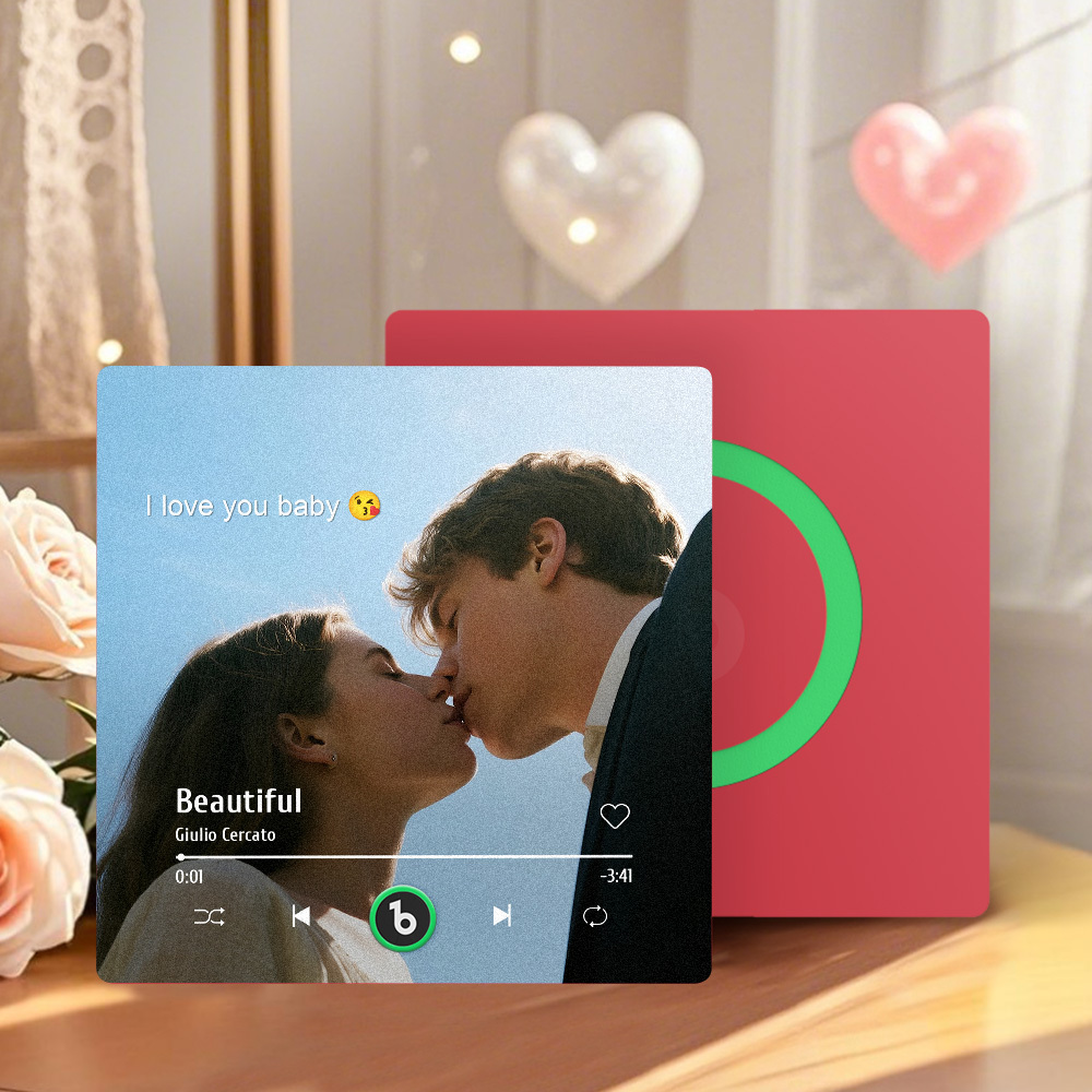 Custom Music Gift Fridge Magnet Custom Photo Music Box Music Box Play Song Valentine Gift For Her Photo Music Magnet Anniversary Gifts for Couple - MyCustomBrickFigures