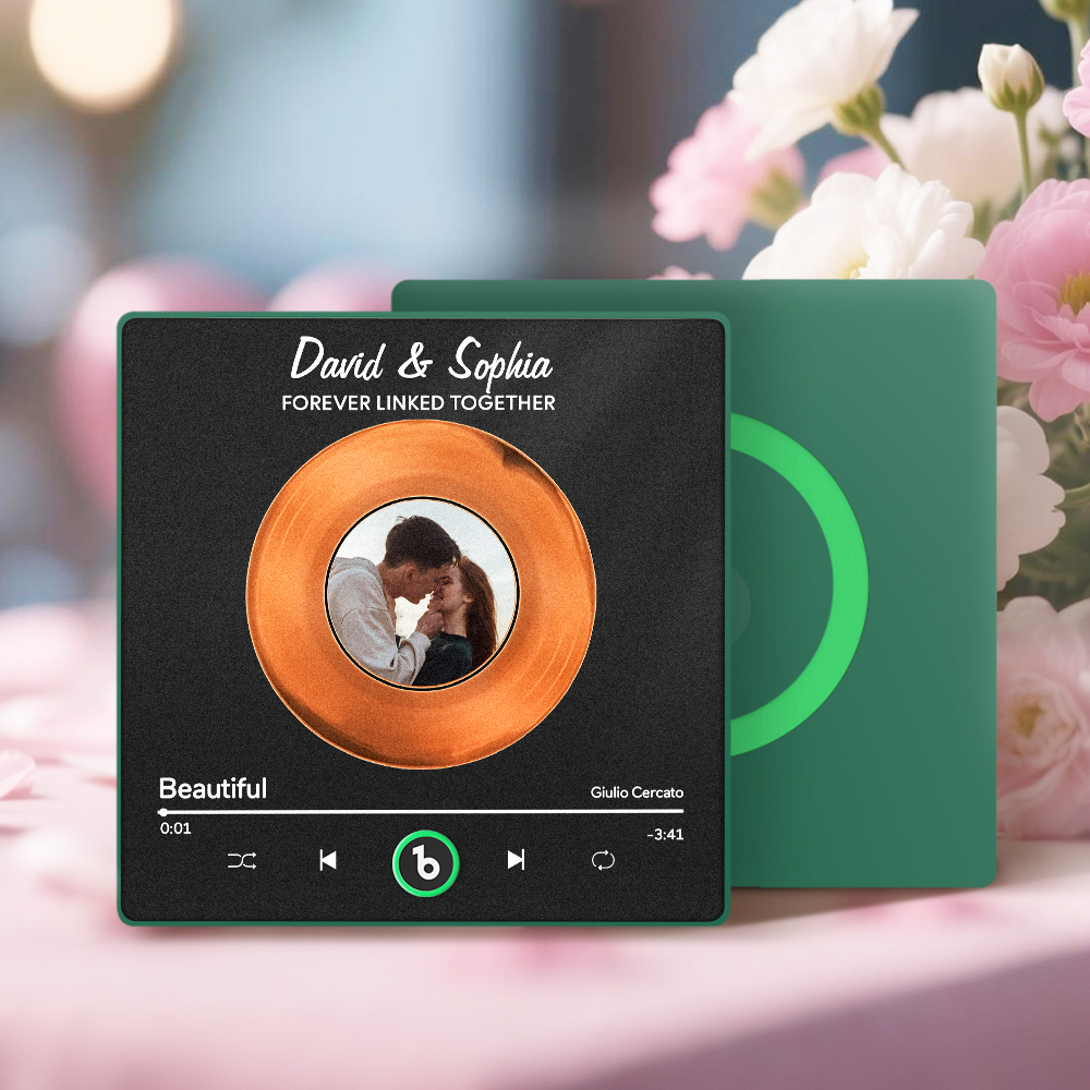 Custom Vinyl Music Fridge Magnet Gifts Custom Photo Personalized Music Fridge Magnet That Can Play Song Gifts for Mom for Grandma - MyCustomBrickFigures