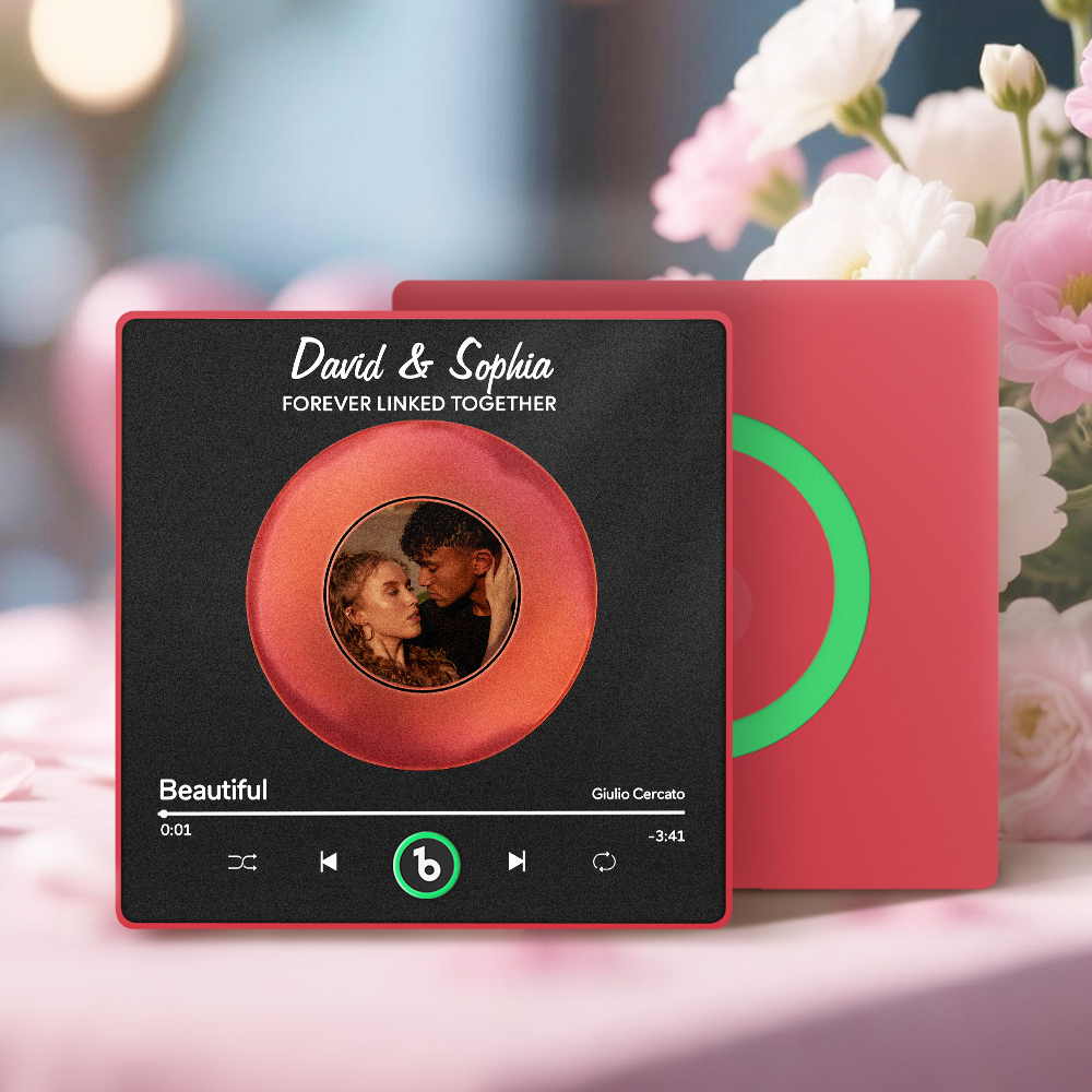 Custom Vinyl Music Fridge Magnet Gifts Custom Photo Personalized Music Fridge Magnet That Can Play Song Gifts for Mom for Grandma - MyCustomBrickFigures