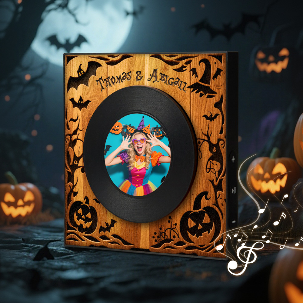 Personalized Music Fridge Magnet Custom Music & Photo Fridge Magnet Vintage Photo Song That Can Play Music Halloween Gifts for Her