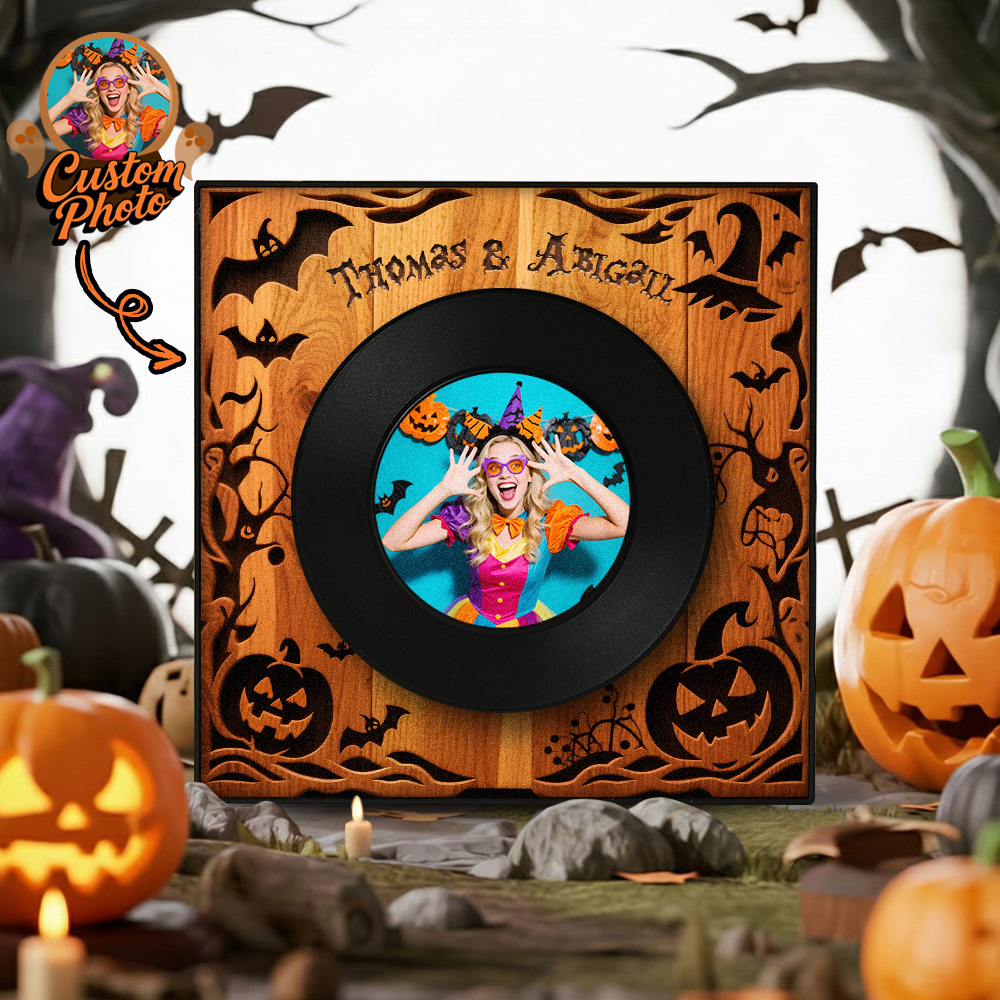Personalized Music Fridge Magnet Custom Music & Photo Fridge Magnet Vintage Photo Song That Can Play Music Halloween Gifts for Her