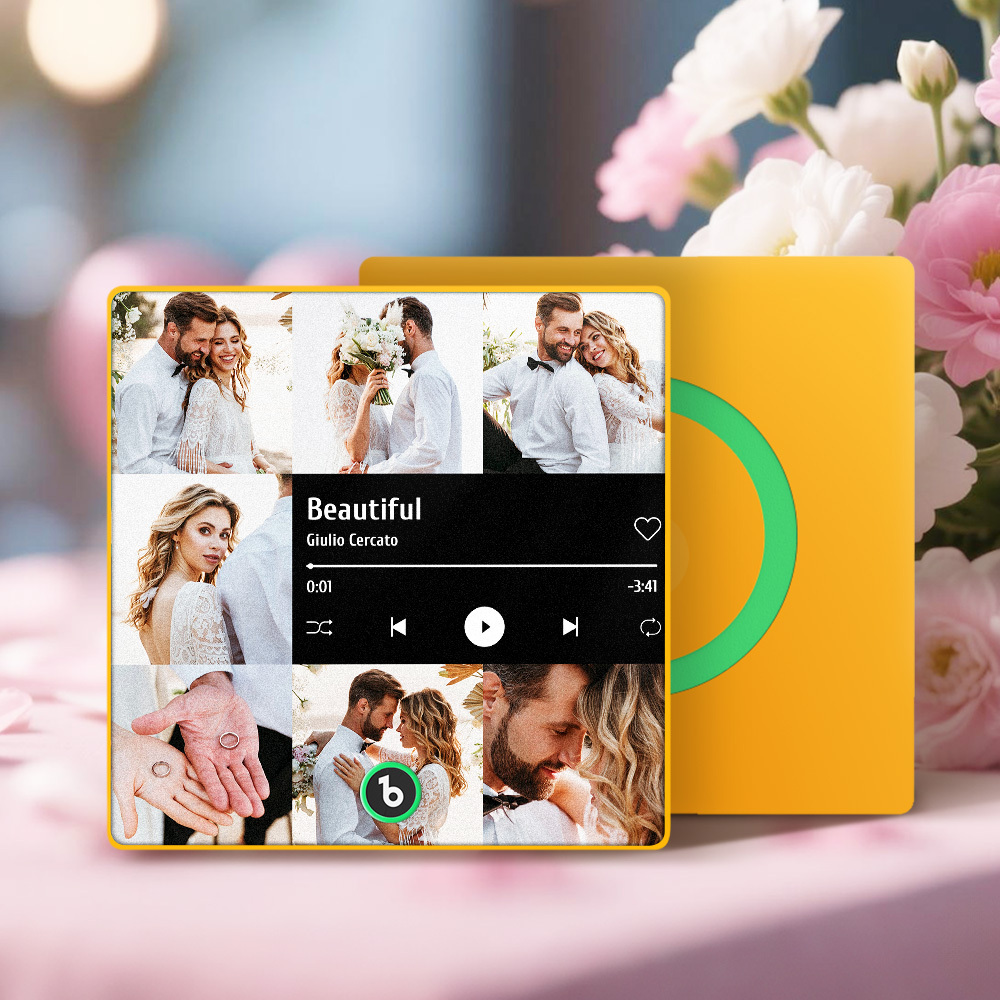 Personalized Music Fridge Magnet Plays Custom Music Fridge Magnet Couple Gifts with Photo Home Decor Best Gift for Boyfriend Girlfriend - MyCustomBrickFigures