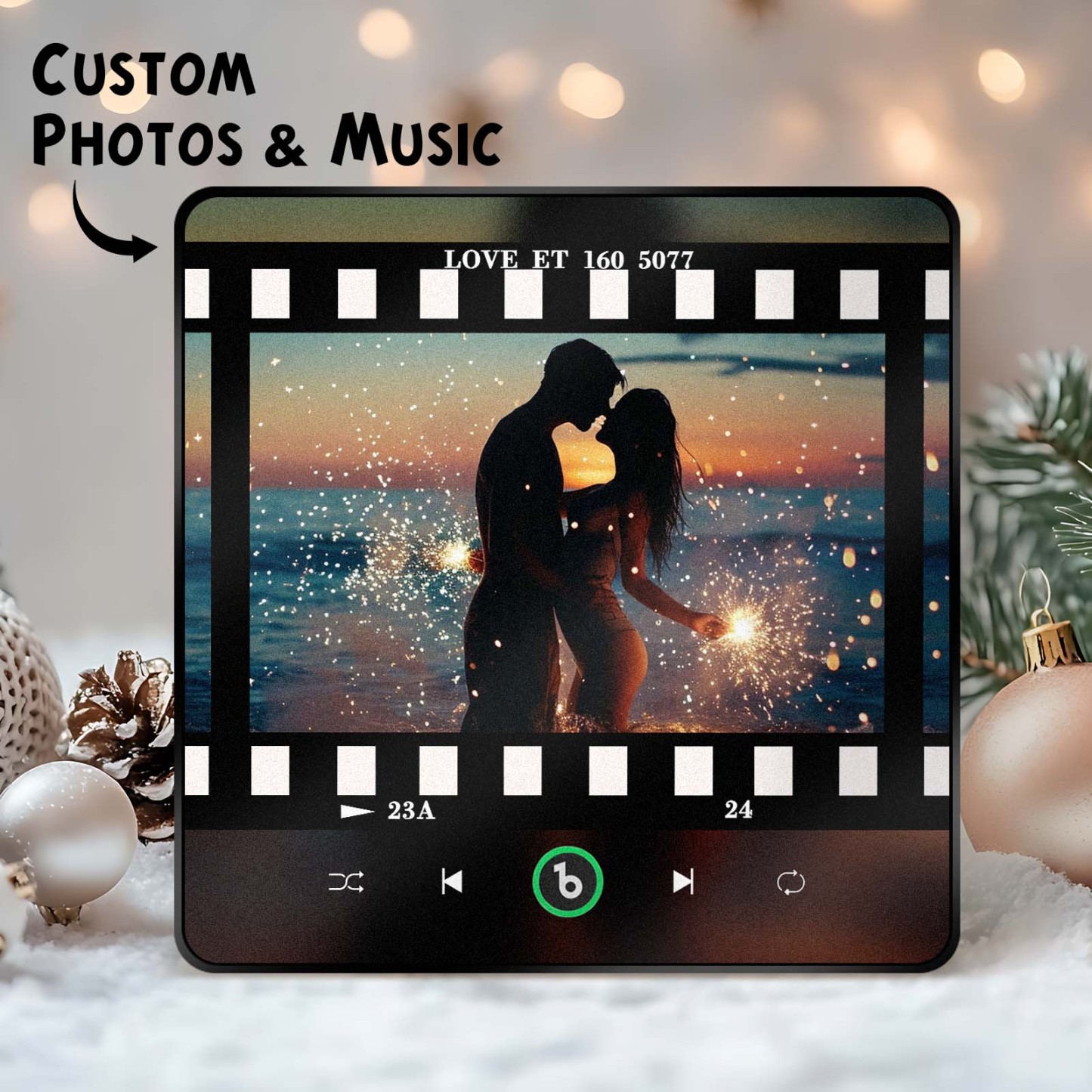 Custom Music Fridge Magnets Slide Viewer Style Custom Music Picture And Lettering For Her - MyCustomBrickFigures