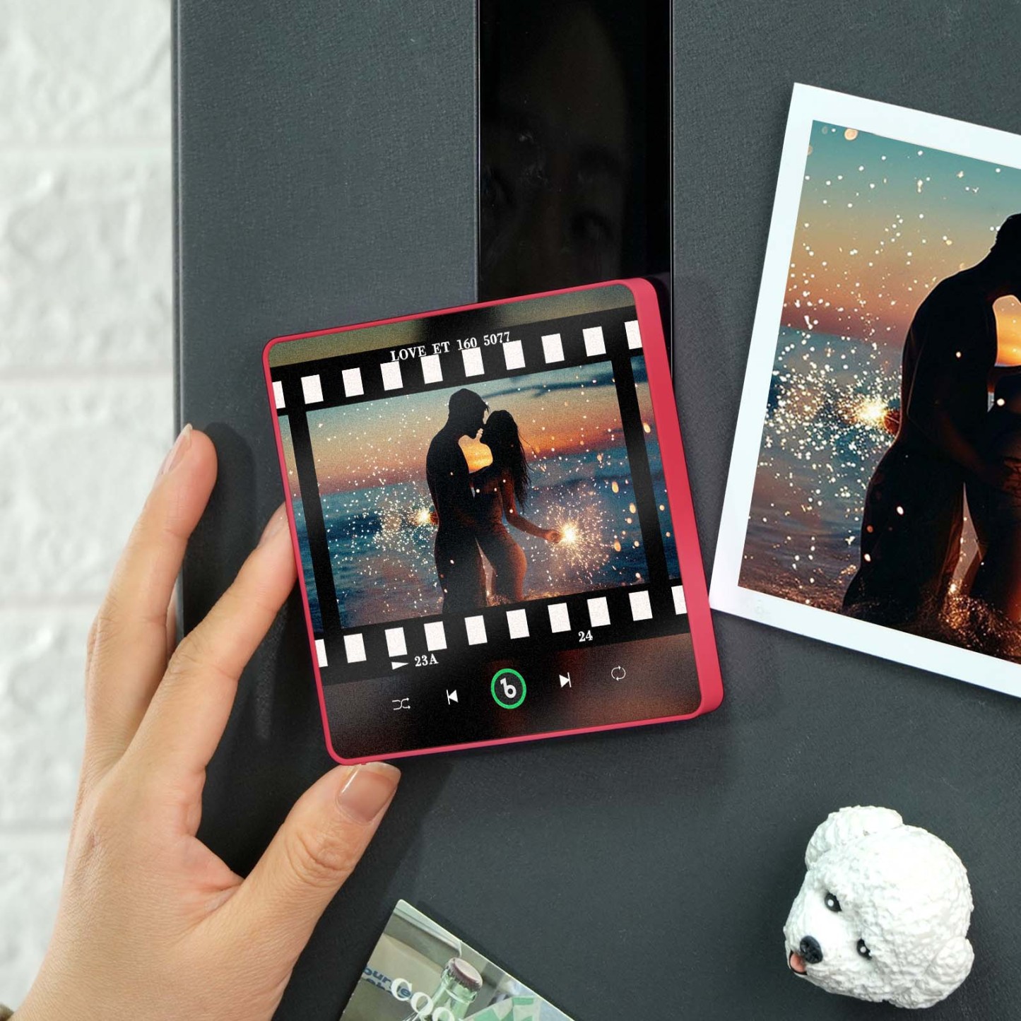 Custom Music Fridge Magnets Slide Viewer Style Custom Music Picture And Lettering For Her - MyCustomBrickFigures