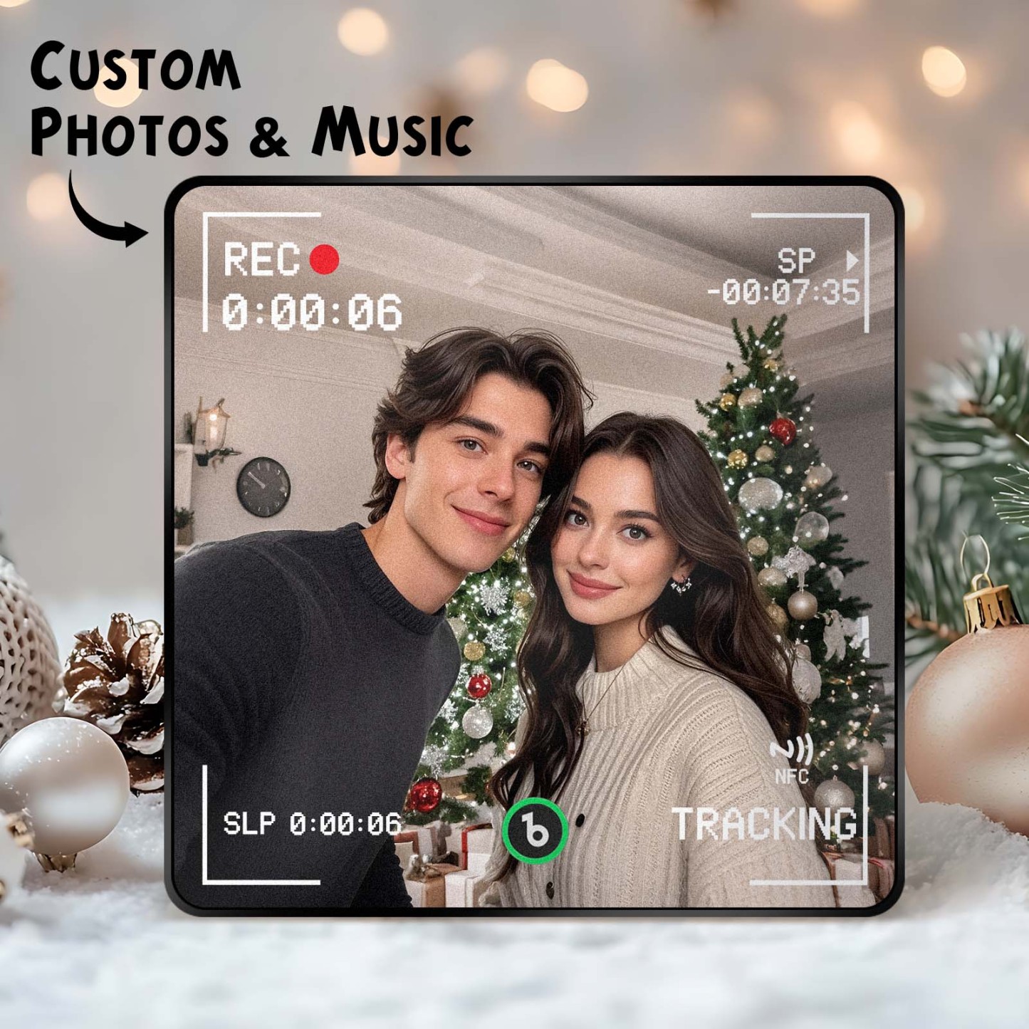 Custom Music Fridge Magnets Viewfinder Frame Styles Custom Music Picture and Lettering For Her - MyCustomBrickFigures