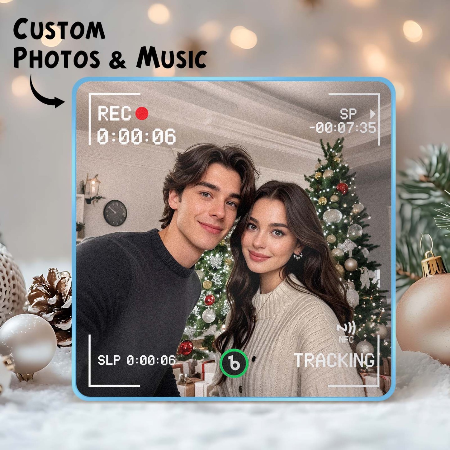 Custom Music Fridge Magnets Viewfinder Frame Styles Custom Music Picture and Lettering For Her - MyCustomBrickFigures