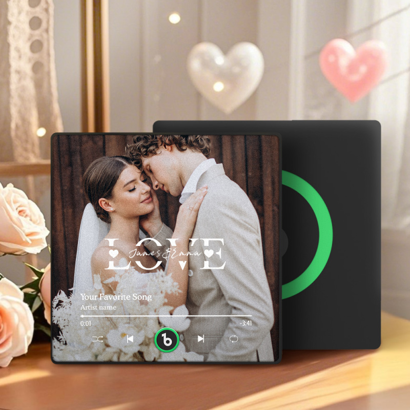 Custom Photo Music Box Fridge Magnet Atmosphere Love Heartfelt