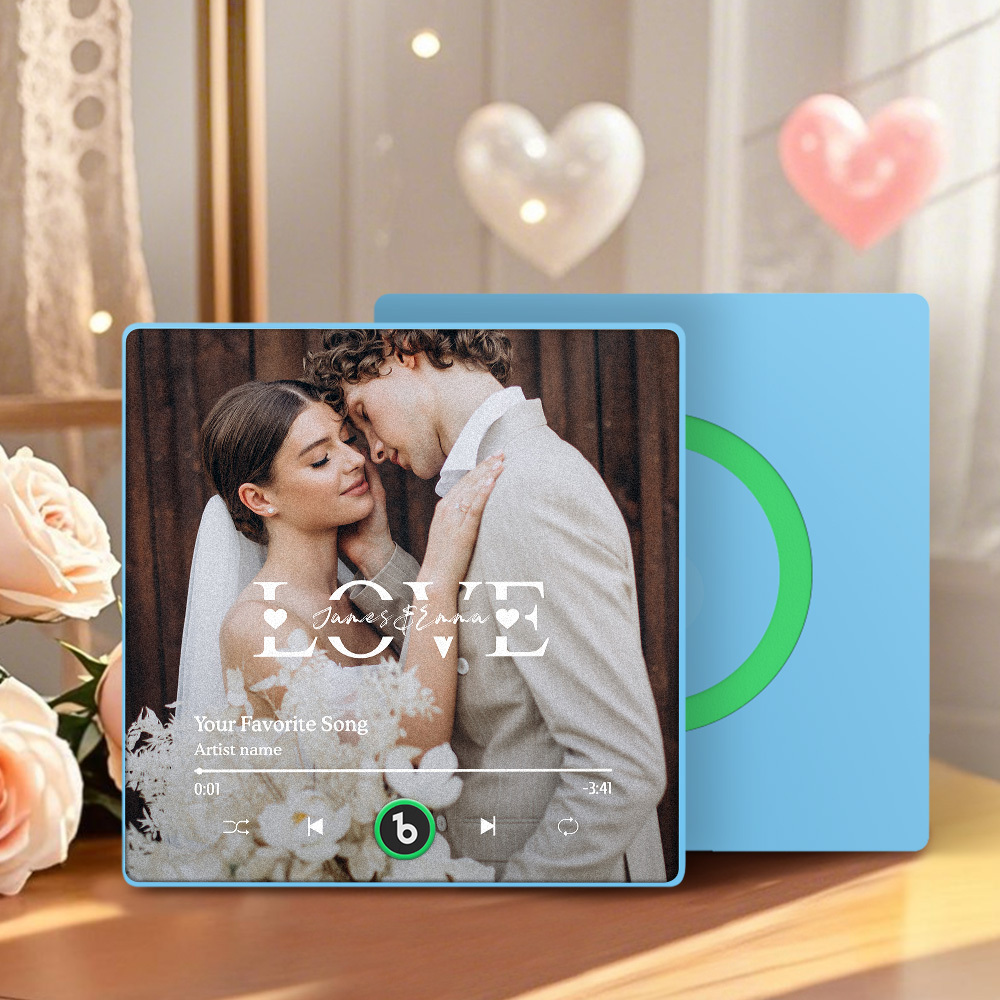 Custom Photo Music Box Fridge Magnet Atmosphere Love Heartfelt Gift For Couple Personalized Valentine's Day Gift - MyCustomBrickFigures