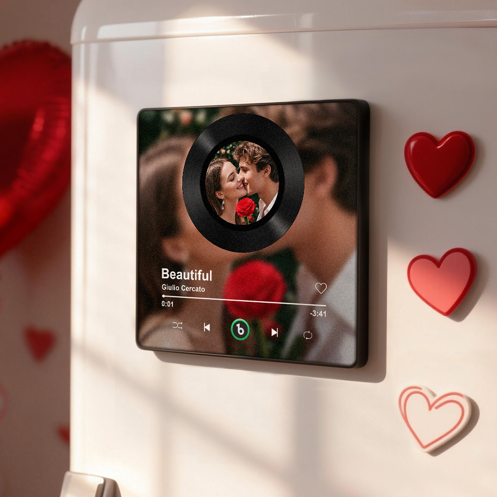 Custom Whole Song Photo Frame with Music Personalized Picture Frame Valentine's Day Gifts - MyCustomBrickFigures