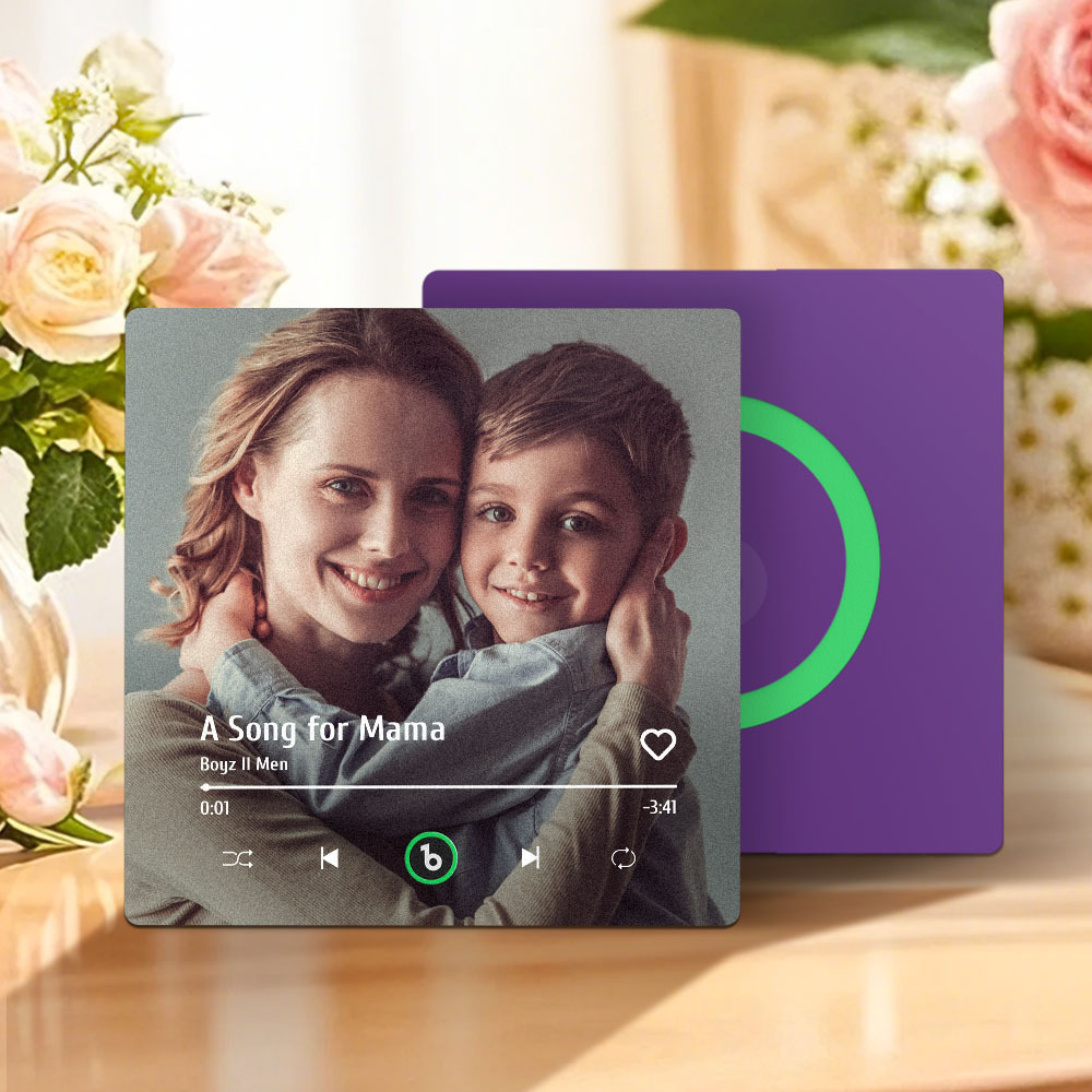 Custom Music And Photo Fridge Magnet That Plays Music Mother's Day Gifts