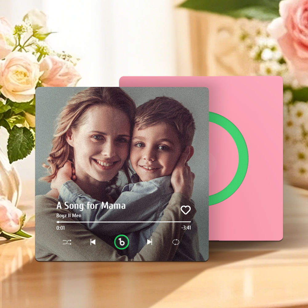 Custom Music And Photo Fridge Magnet That Plays Music Mother's Day Gifts