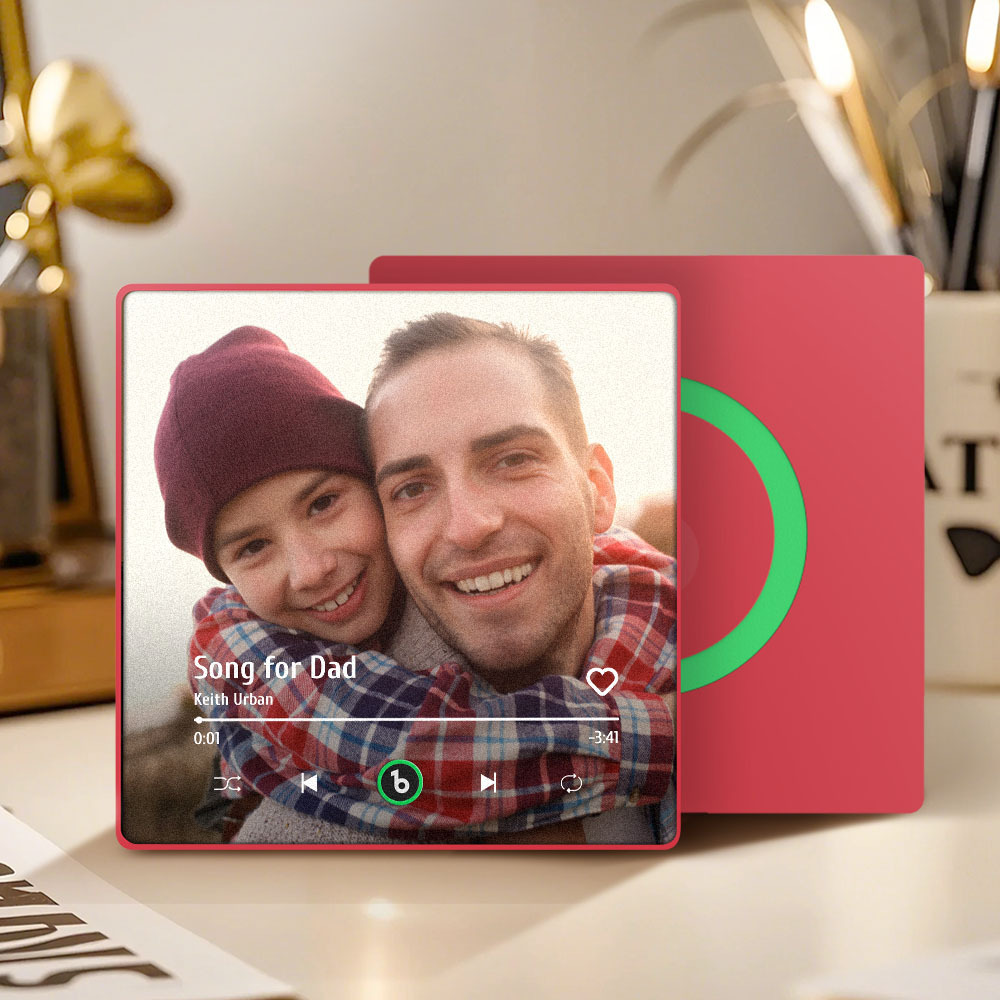 Custom Music And Photo Fridge Magnet FridgeBeats Pro Supports Bluetooth Connectivity Gift for Father