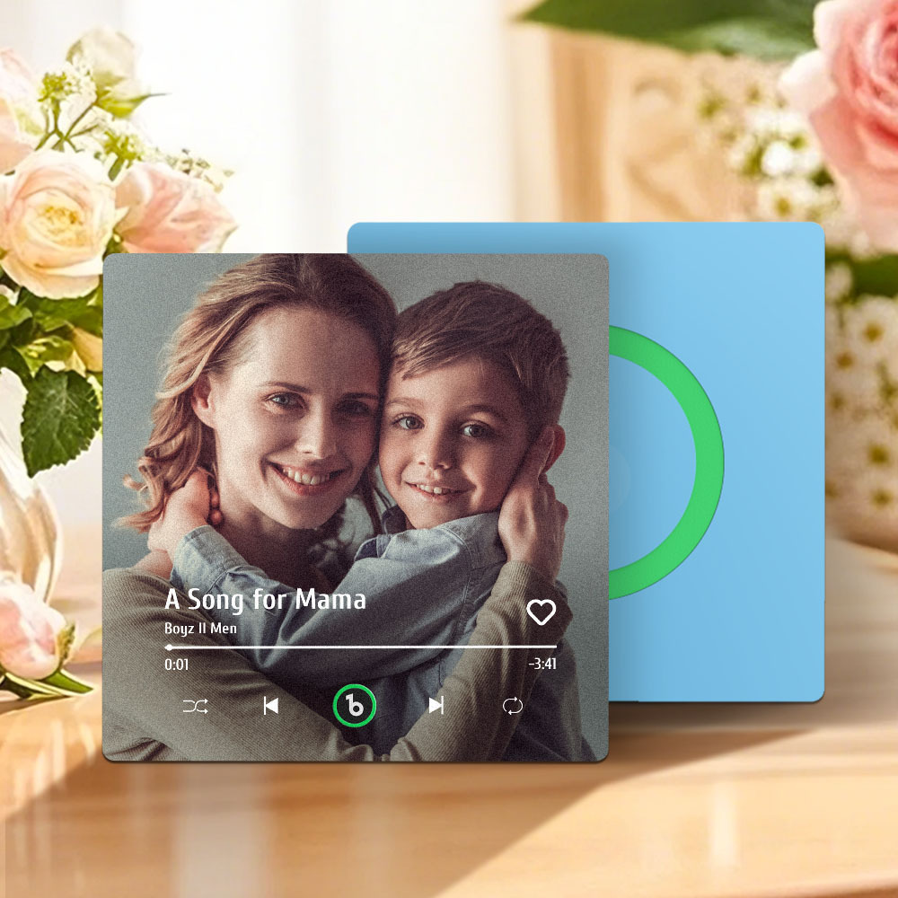 Custom Music And Photo Fridge Magnet That Plays Music Mother's Day Gifts