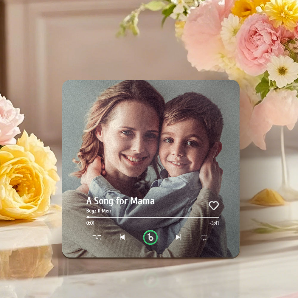 Custom Music And Photo Fridge Magnet That Plays Music Mother's Day Gifts
