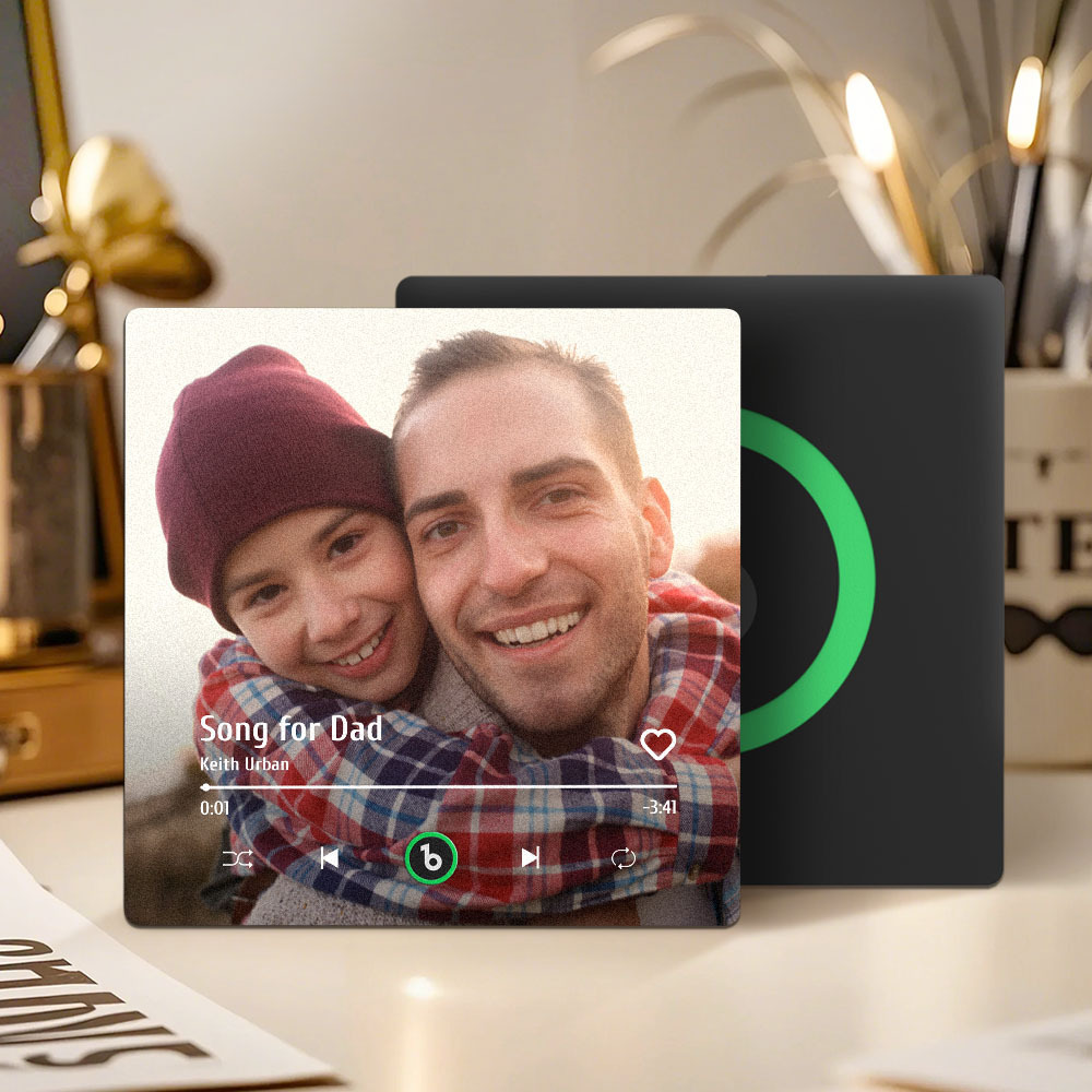 Custom Music And Photo Fridge Magnet FridgeBeats Pro Supports Bluetooth Connectivity Gift for Father