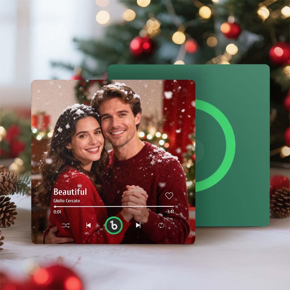 Custom Music Photo Fridge Magnet Personalized Photo Music Fridge Magnet That Can Play Music Without Cellphone Supports Bluetooth Connectivity Christmas Gift for Her - MyCustomBrickFigures