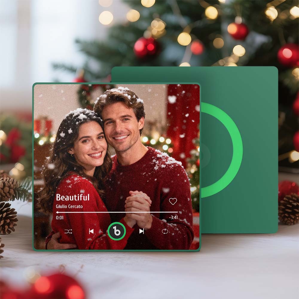 Custom Music Photo Fridge Magnet Personalized Photo Music Fridge Magnet That Can Play Music Without Cellphone Supports Bluetooth Connectivity Christmas Gift for Her - MyCustomBrickFigures