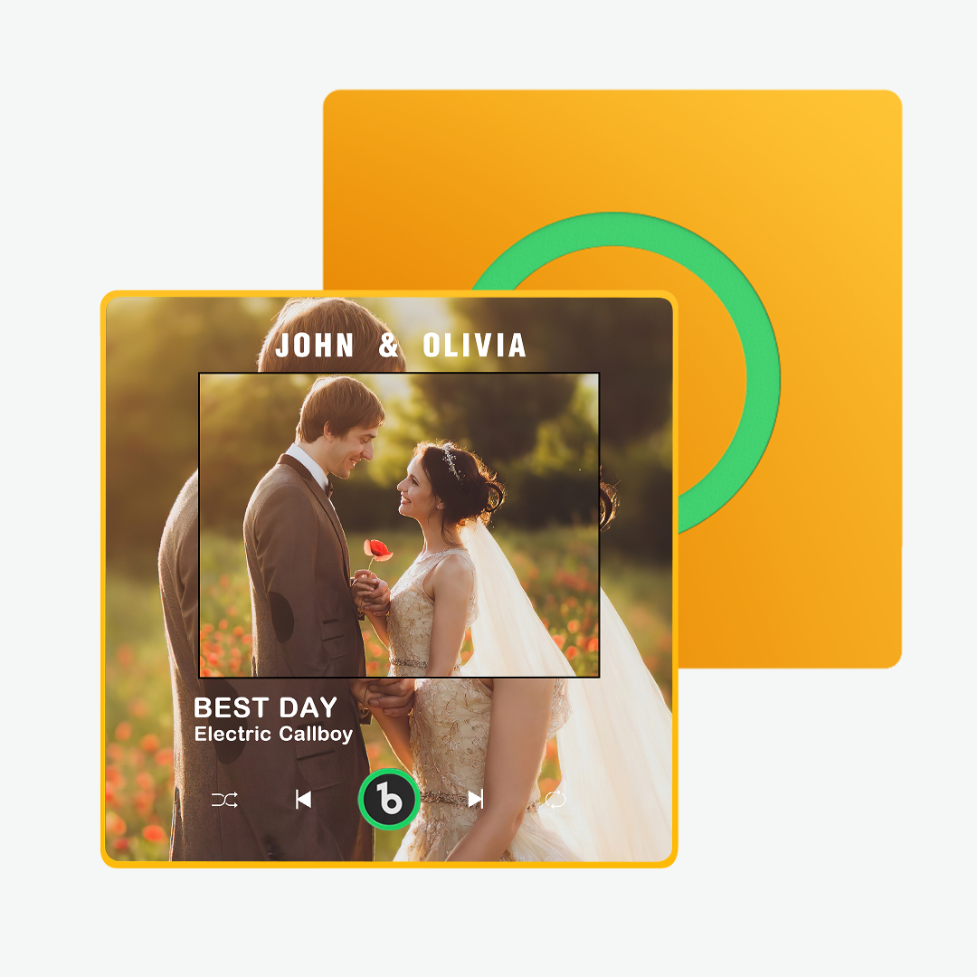 Custom Music, Photo and Text Fridge Magnet Supports Bluetooth Connectivity