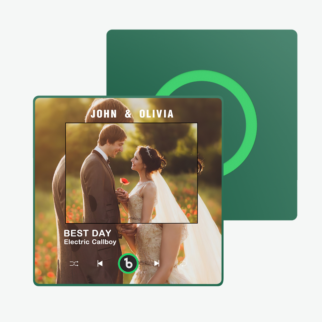 Custom Music, Photo and Text Fridge Magnet Supports Bluetooth Connectivity