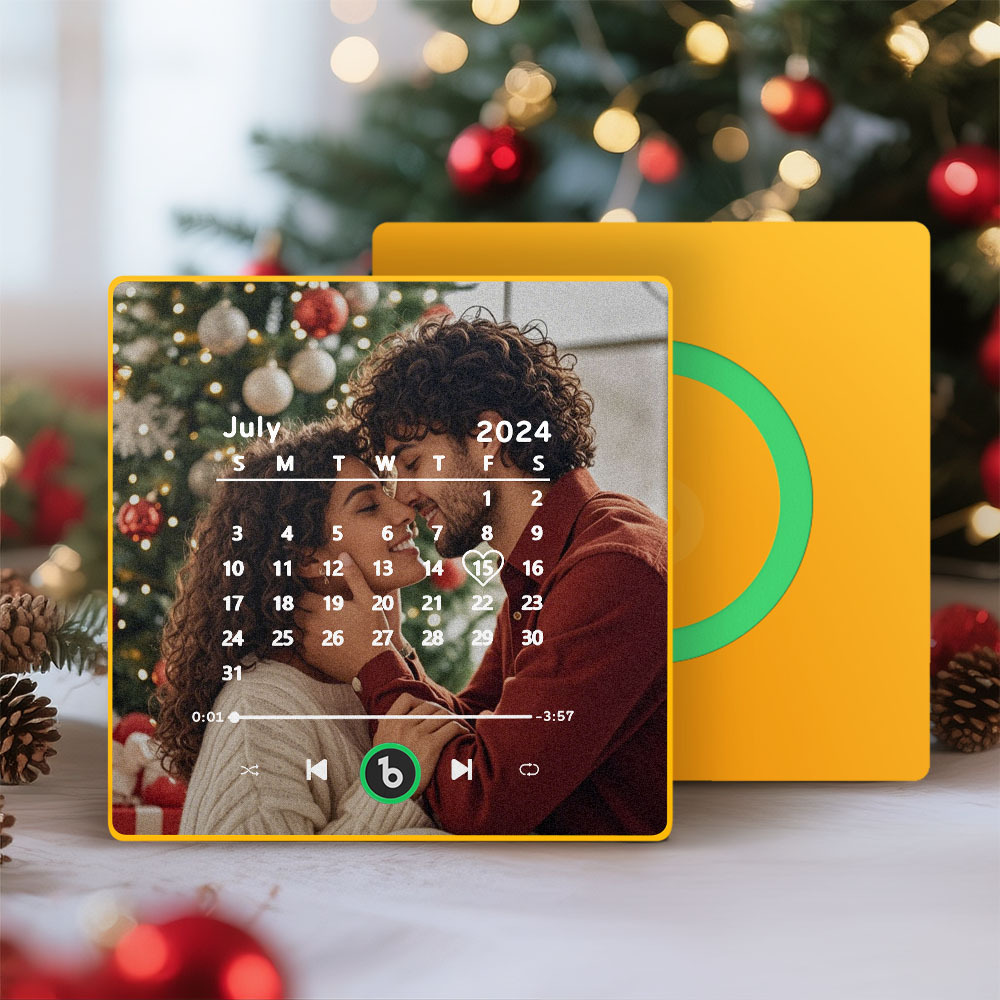 Custom Music Fridge Magnet Personalized Song Fridge Magnet That Can Play Music Halloween Magnet Supports Bluetooth Connectivity Calendar Christmas Gifts for Couple - MyCustomBrickFigures