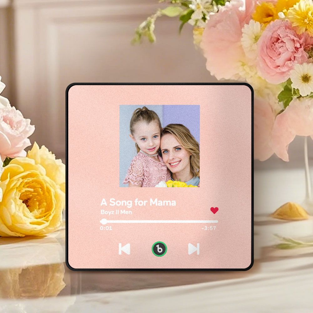 Custom Music & Photo Fridge Magnet Supports Bluetooth Connectivity Mother's Day Gifts