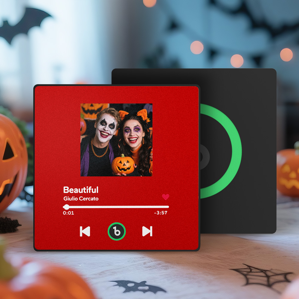 Custom Music Fridge Magnet Colorful Frame Personalized Album Fridge Magnet That Can Be Played Song Halloween Gift for Couple