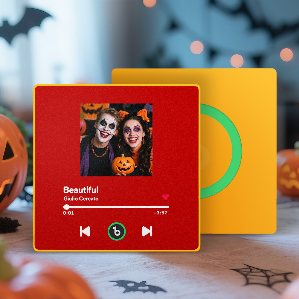 Custom Music Fridge Magnet Colorful Frame Personalized Album Fridge Magnet That Can Be Played Song Halloween Gift for Couple