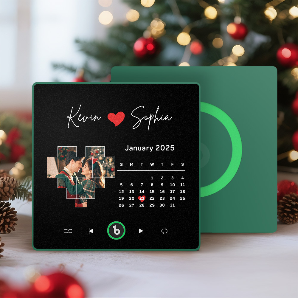 Custom Musical Fridge Magnets with Date Christmas Gifts for Lover - MyCustomBrickFigures