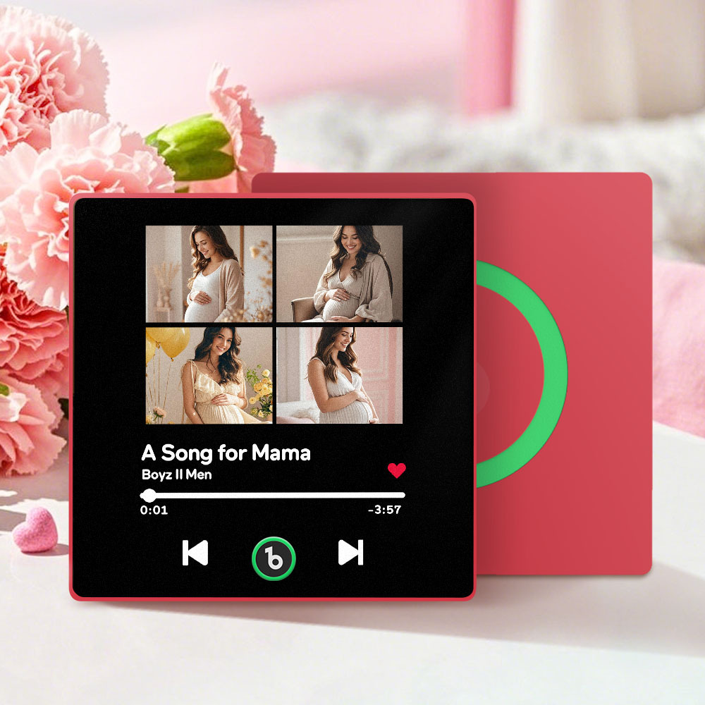 Personalised Music Fridge Magnet with 4 Photos FridgeBeats Mother's Day Gifts for Mum