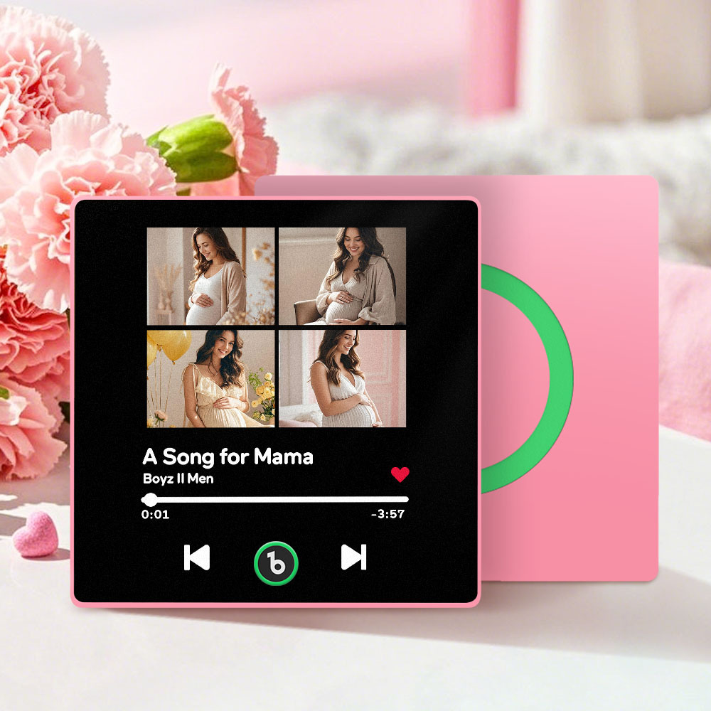 Personalised Music Fridge Magnet with 4 Photos FridgeBeats Mother's Day Gifts for Mum