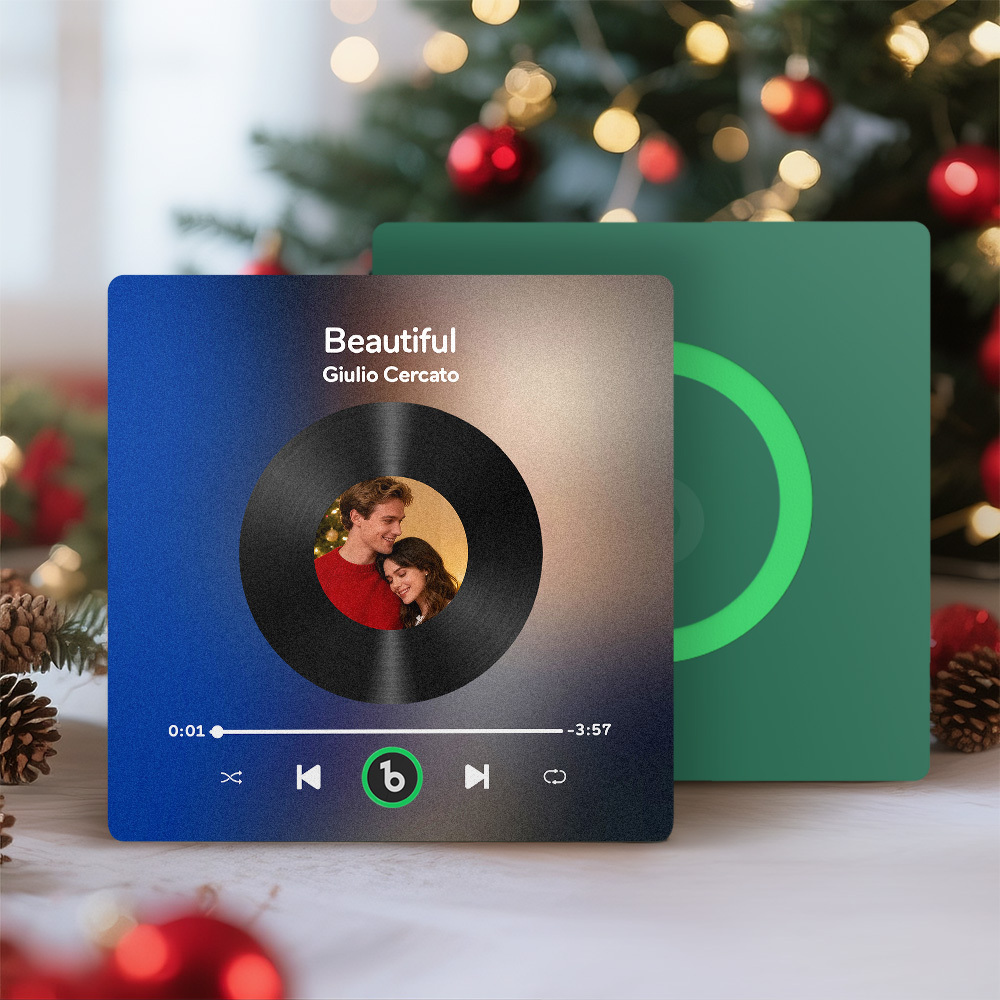 Custom Music Fridge Magnet Custom Colorful Frame Album Fridge Magnet Music Wall Photo Sticker Song Magnets That Can Play Music Christmas Gifts for Her - MyCustomBrickFigures