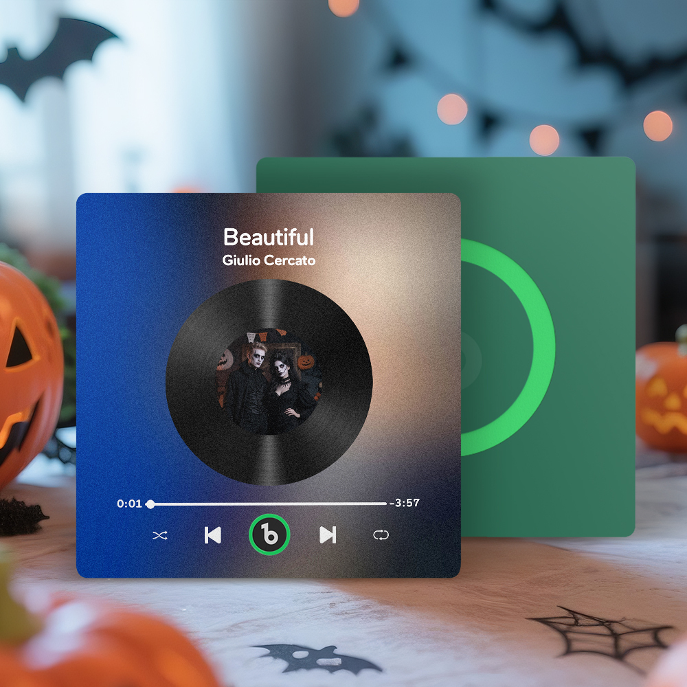 Custom Music Fridge Magnet Custom Colorful Frame Album Fridge Magnet Music Wall Photo Sticker Song Magnets That Can Play Music Halloween Gifts for Her - MyCustomBrickFigures