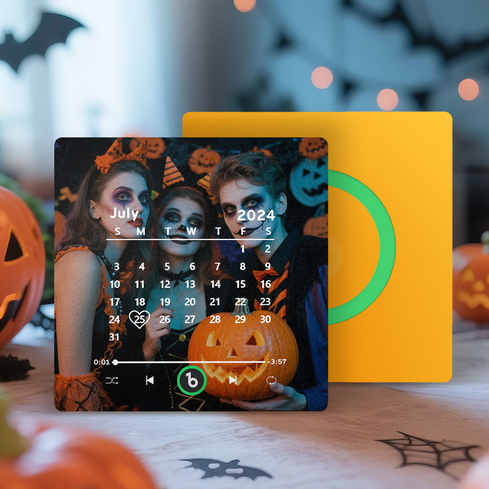Custom Music Fridge Magnet Personalized Song Fridge Magnet That Can Play Music Halloween Magnet Supports Bluetooth Connectivity Calendar Halloween Gifts for Couple - MyCustomBrickFigures